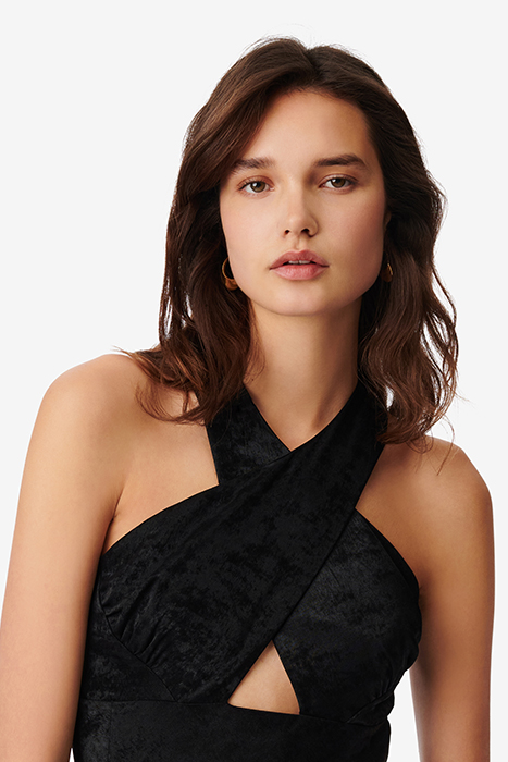 CALVINO DRESS IN SHINY BLACK 5