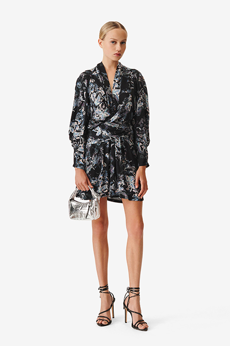 CAMOLLA DRESS IN BLACK MULTICO 2