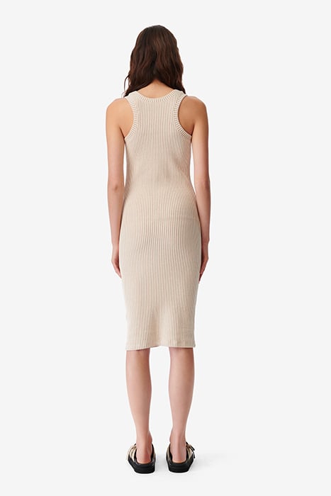 GALATEA DRESS IN TAUPE/ECRU 2