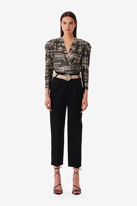 CHARINASPE BLOUSE IN BLACK/GOLD 2