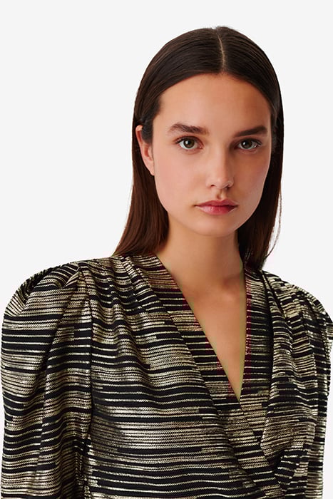 CHARINASPE BLOUSE IN BLACK/GOLD 5