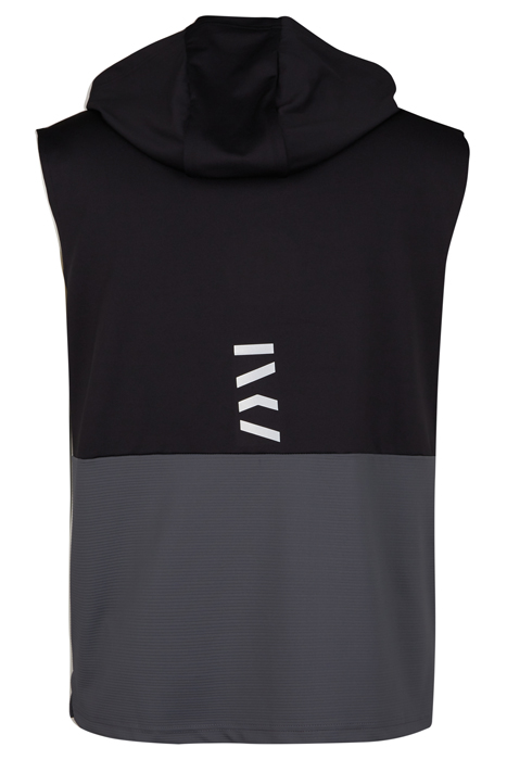 RAPALLO SLEEVELESS HOODY BLACK BEAUTY-IRON GATE 2