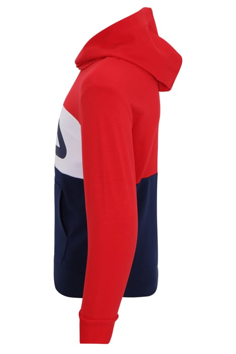 BAGANA BLOCKED HOODY MEDIEVAL BLUE-TRUE RED-BRIGHT WHITE 3