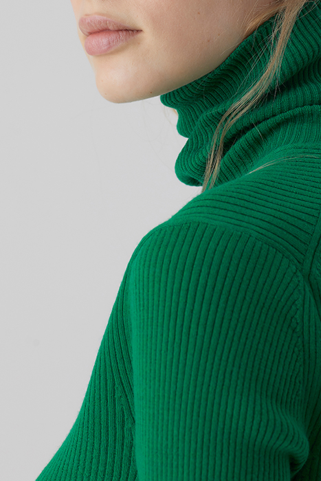 SLIM ROLLI LONG SLEEVE KNITS GREEN PATINA 4