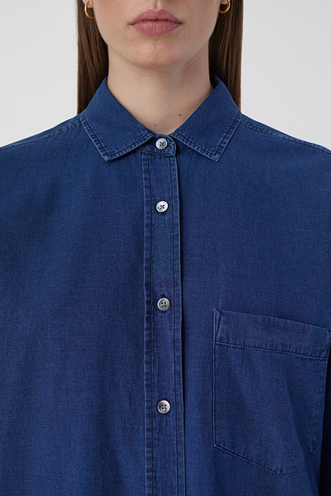 BASIC SHIRT SHIRTS & BLOUSES DARK BLUE 5