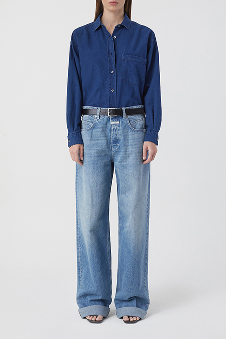 BASIC SHIRT SHIRTS & BLOUSES DARK BLUE 3