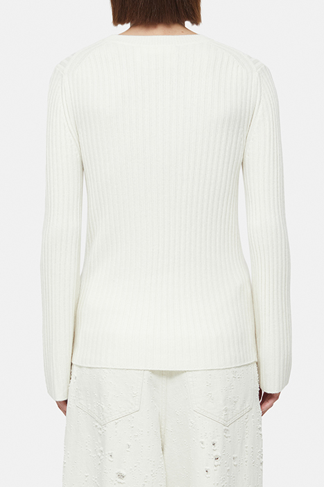 CREW NECK LONG SLEEVE KNITS IVORY 2