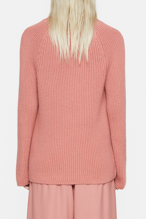 V NECK LONG SLEEVE KNITS ROSE DUST 2