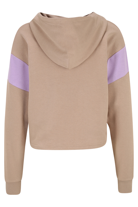 TREVI BLOCKED CROPPED HOODY MOCHA MERINGUE-VIOLA 5