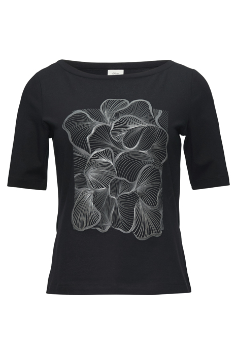 S.OLIVER T-SHIRTS GREY/BLACK 4