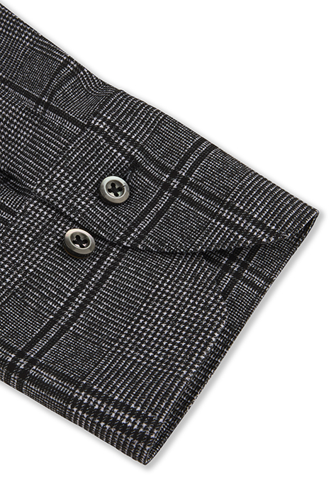 JERSEY SHIRT, SLIMLINE BLACK CHECK 3