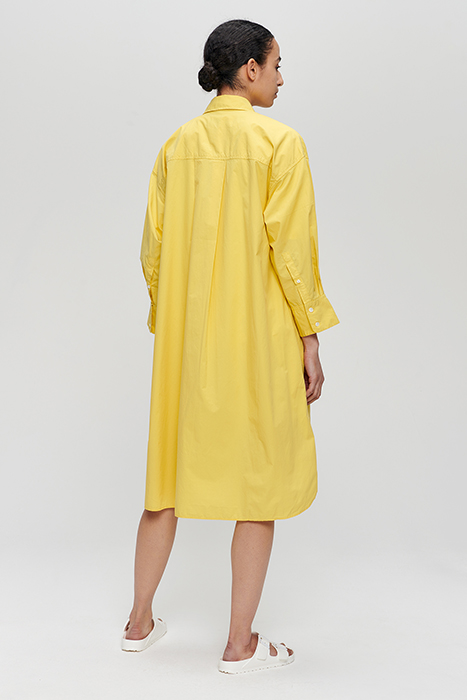 ORGANIC COTTON SHIRT DRESS YELLOW 2
