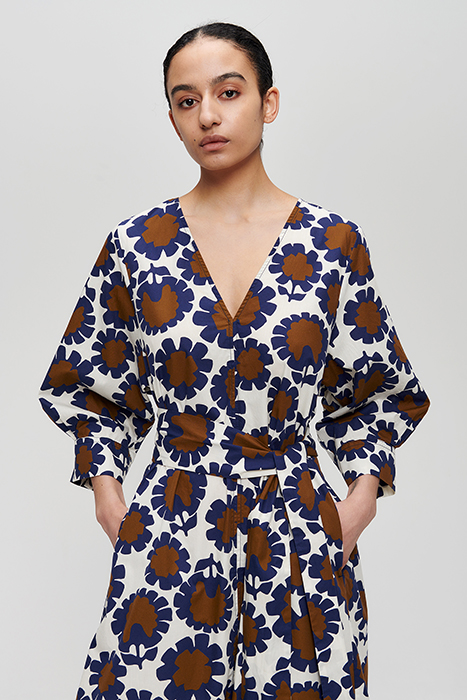 COTTON PRINTED DRESS JAPAN BLUE 5