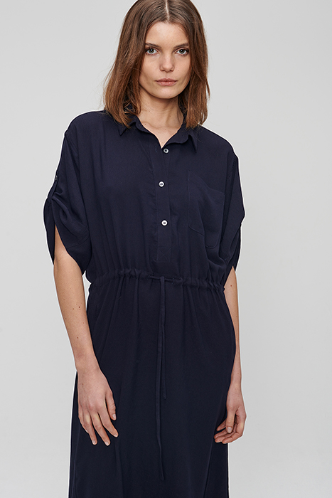 DRAWSTRING DRESS MIDNIGHT BLUE 3