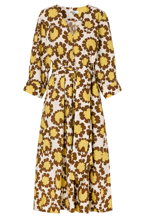 COTTON PRINTED DRESS YELLOW 3