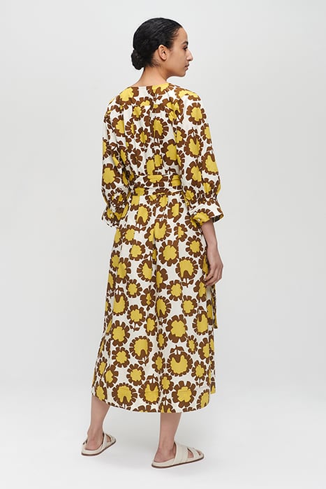 COTTON PRINTED DRESS YELLOW 2