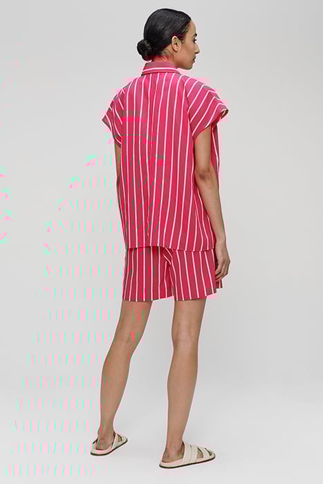 STRIPED SHORTS CARMINE ROSE 3