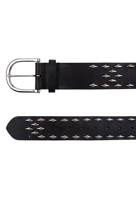 CINQUE LEATHER RIVET BELT RAVEN 5