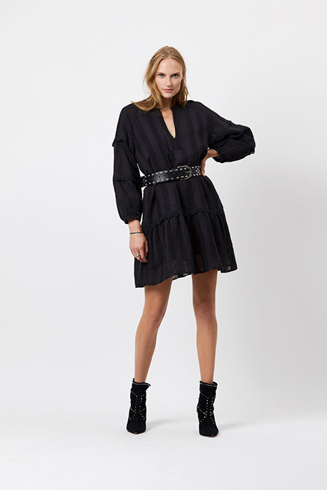 CINQUE LEATHER RIVET BELT RAVEN 2