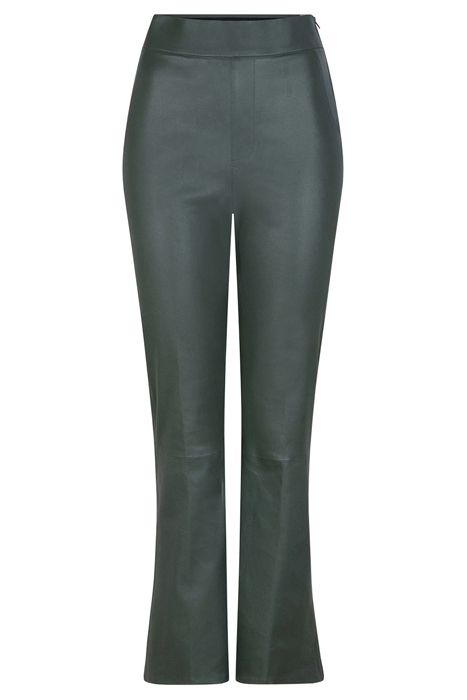 NOME CRP FLARE LEATHER PANTS GRAPHITE GREEN 3