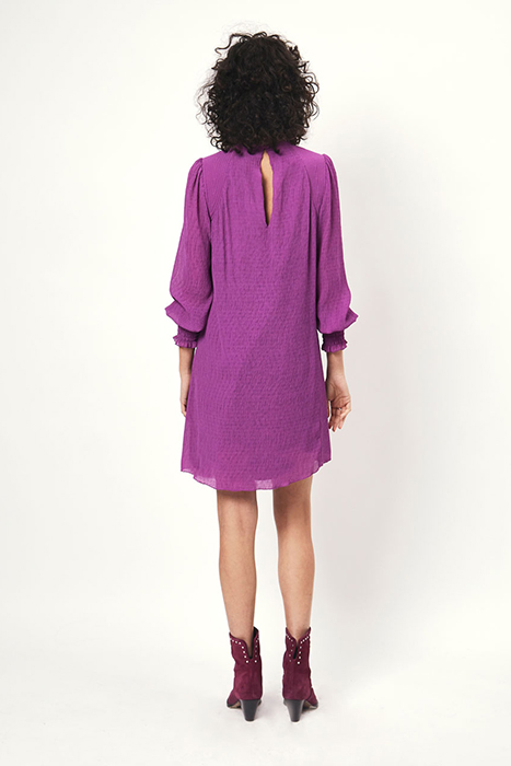 MERCURY SMOCKED MINI DRESS COSMIC VIOLET 2