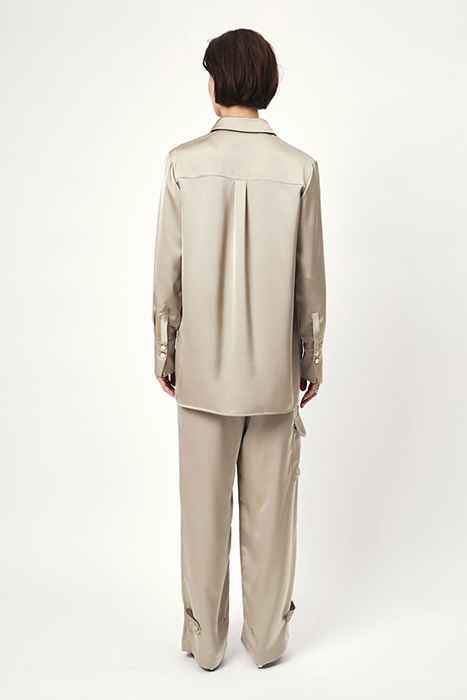 HARLOW SATIN WIDE PANTS TIMELESS TAUPE 2
