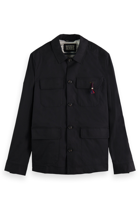 LIGHTWEIGHT POPLIN ARMY JACKET BLACK 4