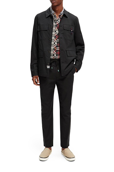 LIGHTWEIGHT POPLIN ARMY JACKET BLACK 3