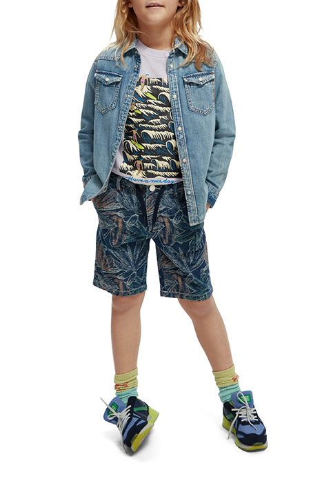 BOYS REWORKED AND CUSTOMIZED DENIM WESTERN SHIRT INDIGO 3