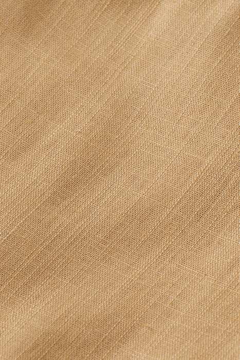 GIRLS CHECKED LINEN BLEND SHORTS SAND 3