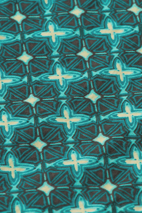 MID LENGTH - MINI PRINTED SWIMSHORT TURQUOISE TILES AOP 8