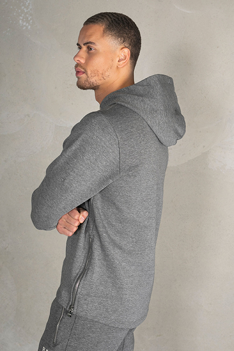 Q-SERIES STRAIGHT CLASSIC HOODIE DK GREY HEATHER 5