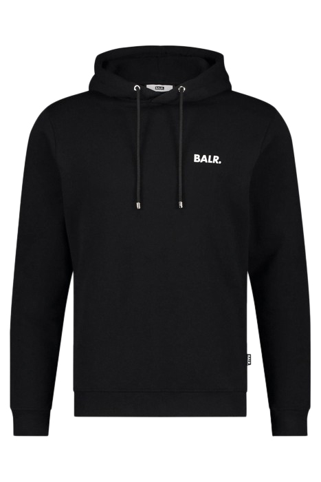 BRAND STRAIGHT SMALL LOGO HOODIE JET BLACK 2