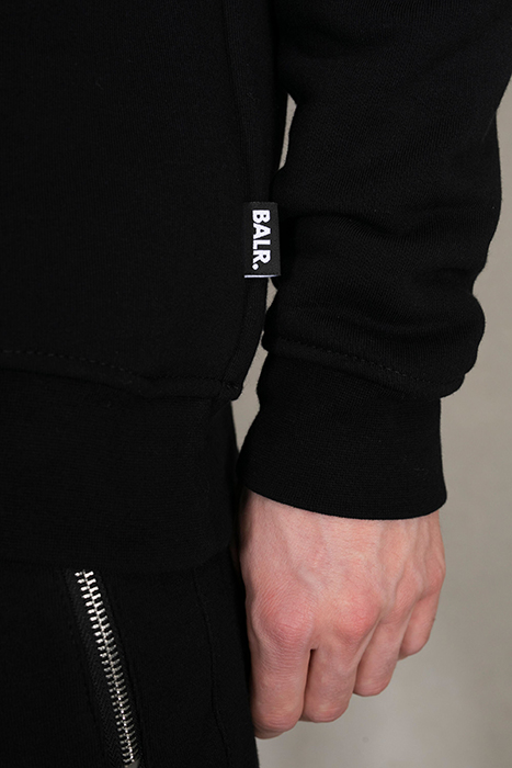 BRAND STRAIGHT SMALL LOGO HOODIE JET BLACK 5