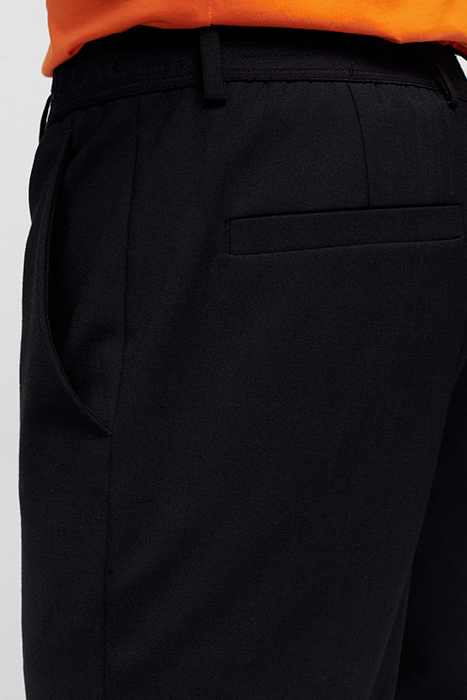 TAILORED PANTS W/ LOGO ELASTIC BLACK 7