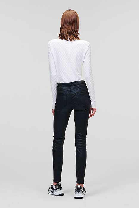 SHINY SKINNY DENIM PANTS METALIC 2