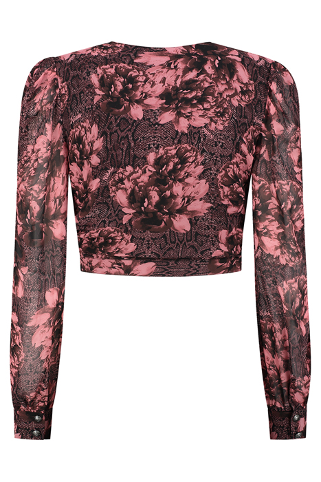 ABILENE ROSE SNAKE BLOUSE DEEP RED 3