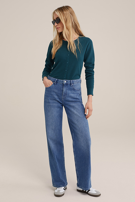 KNITTED CARDIGAN PETROL 3