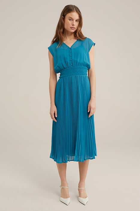 DRESS MID LENGTH GREEN BLUE 1