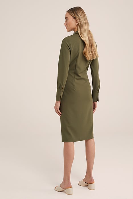DRESS MIDI ARMY GREEN 3