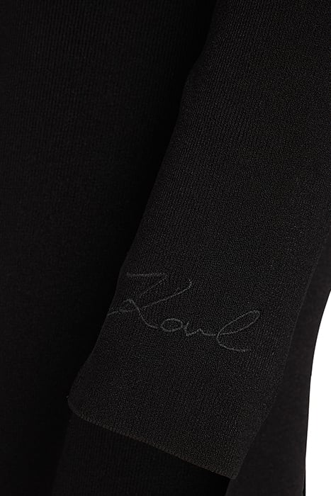 LS CUT OUT KNIT DRESS BLACK 9