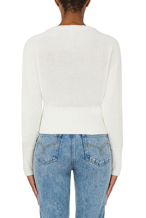 PEACE SYMBOL WOOL BLEND SWEATER WHITE 2