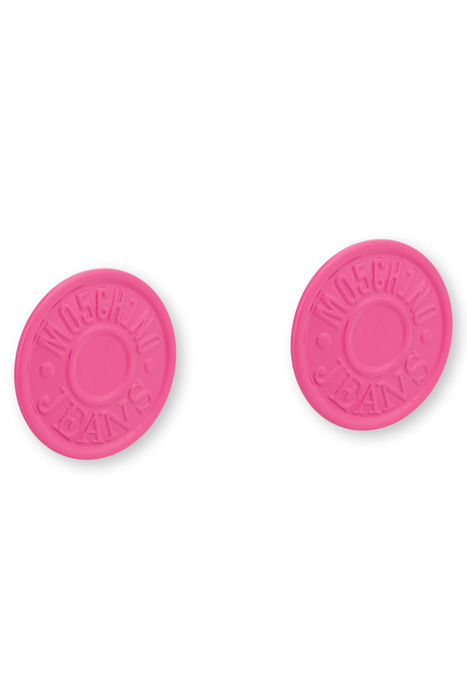 MOSCHINO JEANS BUTTON EARRINGS PINK 3