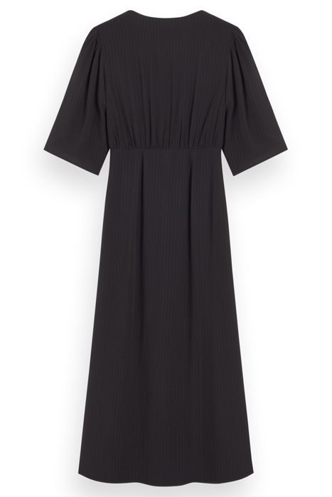 MIDI WRAP DRESS WITH KNOT DETAIL BLACK 2