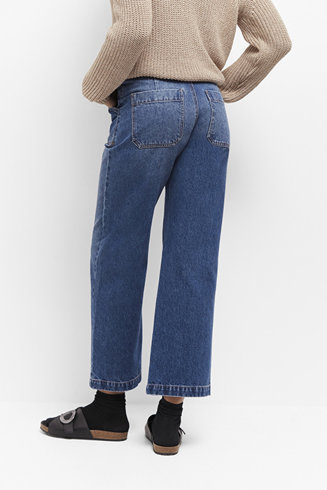 LE JOANNA - 7/8TH HIGH WAISTED BLUE STRAIGHT JEANS 2