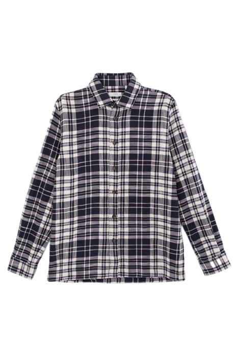 NAVY CHECK REGULAR OVERSHIRT 4