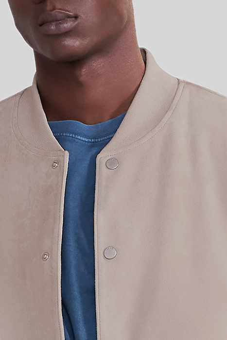 BEIGE SUEDE BOMBER JACKET 6