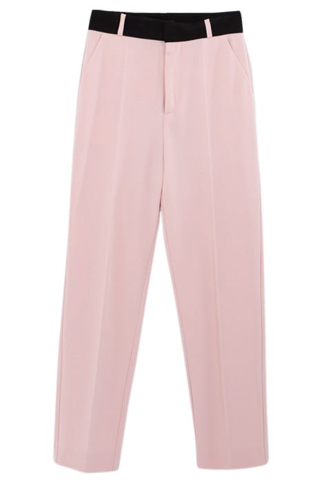 PINK CIGARETTE SUIT TROUSERS WITH BLACK BELT 4
