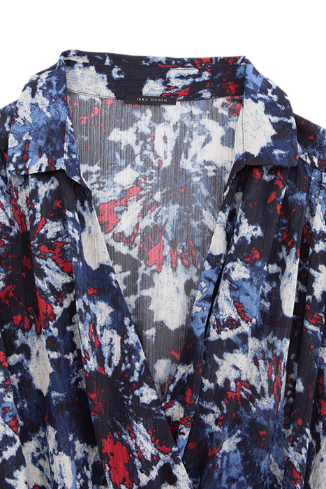 NAVY RECYCLED DRESS WITH BATIK FLOWER PRINT 6