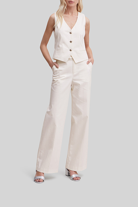 ECRU PINSTRIPE SUIT TROUSERS 3